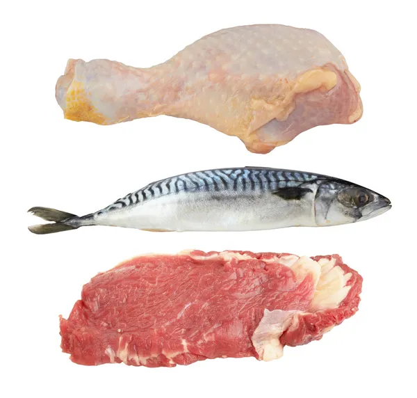Carne y pescado — Foto de Stock