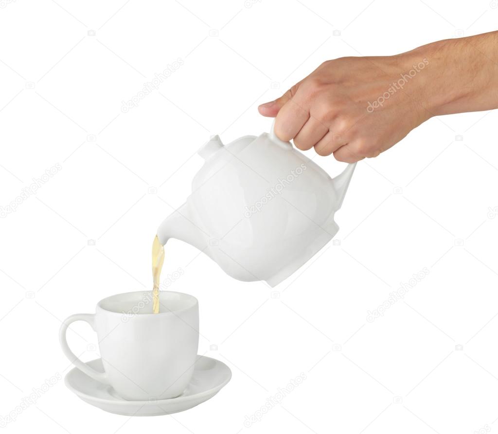 Teapot pouring tea — Stock Photo © pioneer111 13333587