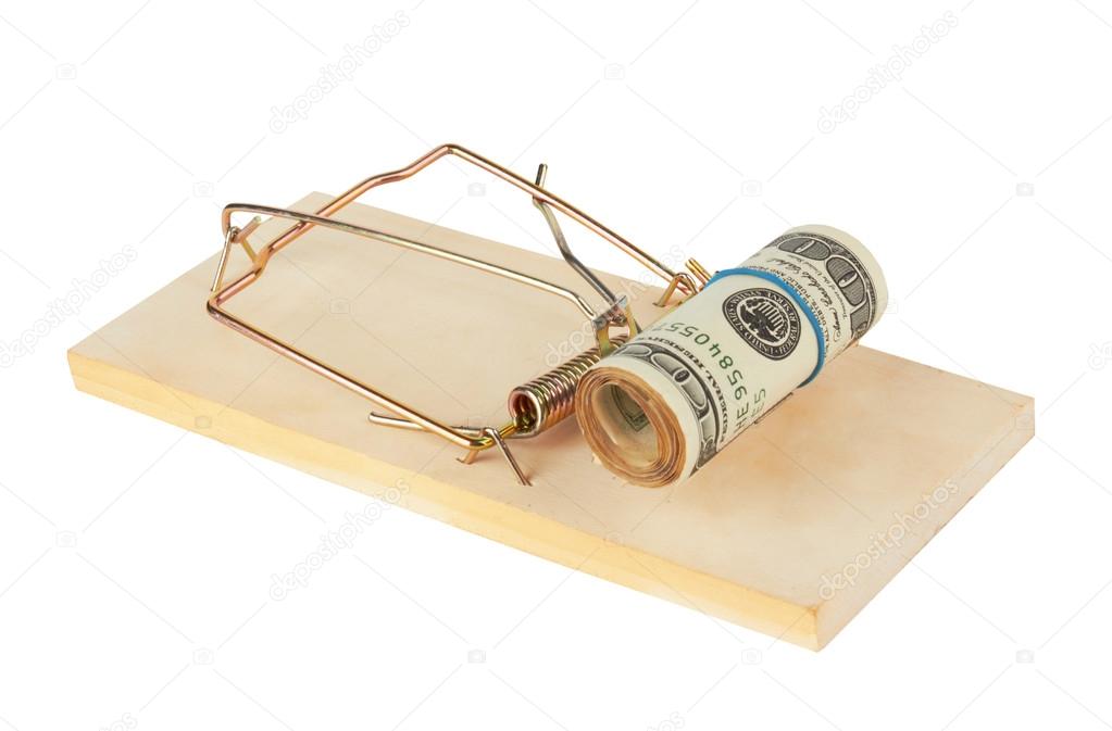 Mousetrap with dollars