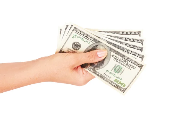 Hand with dollar — Stock Photo, Image
