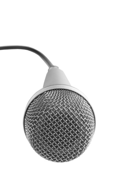 Microphone for Karaoke. Isolated on white background