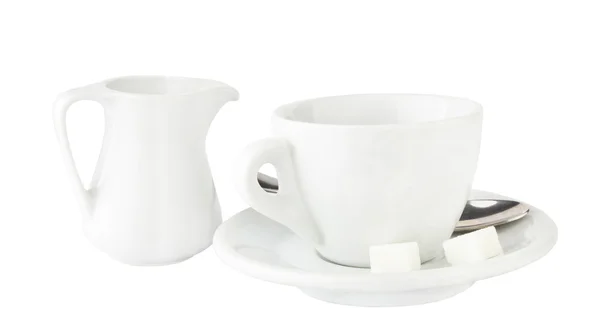 Coffee and milk jug — Stock Photo, Image