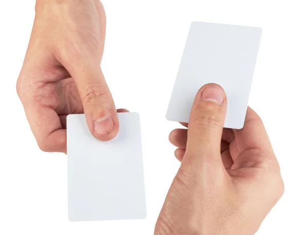 Hand and a card — Stock Photo, Image