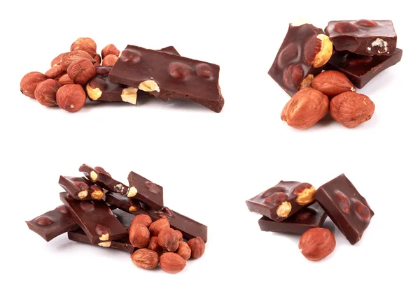 Chocolate with nuts — Stock Photo, Image