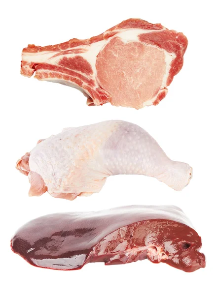 Meat and liver — Stock Photo, Image