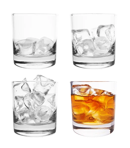 Bicchiere con ghiaccio — Foto Stock