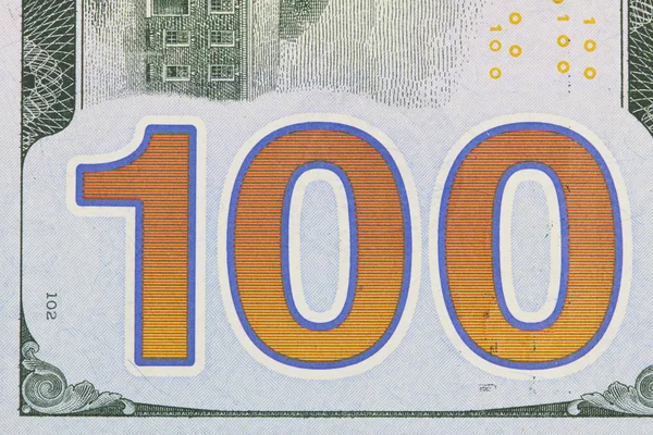 Hundred dollars closeup — Stock Photo, Image