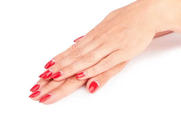 Red manicure — Stock Photo, Image