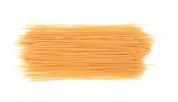 Rauwe Spaghetti Geïsoleerd Een Witte Achtergrond — Stockfoto