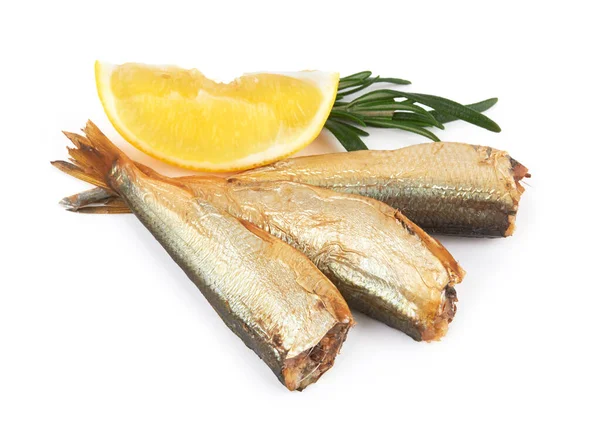 Sprats Senza Testa Isolata Uno Sfondo Bianco Immagine Stock