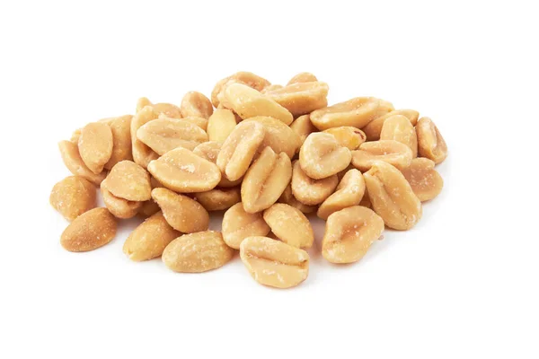 Gesalzene Erdnüsse Isoliert Auf Weißem Hintergrund — Stockfoto
