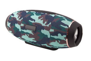 Portatif hoparlör beyaz arkaplanda 