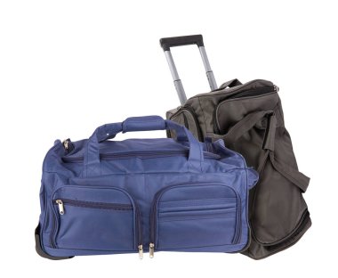 Beyaz bir arka plan üzerinde izole büyük bavul