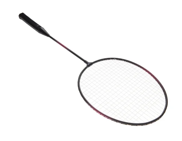 Badminton Ketsjer Shuttlecock Isoleret Hvid Baggrund - Stock-foto