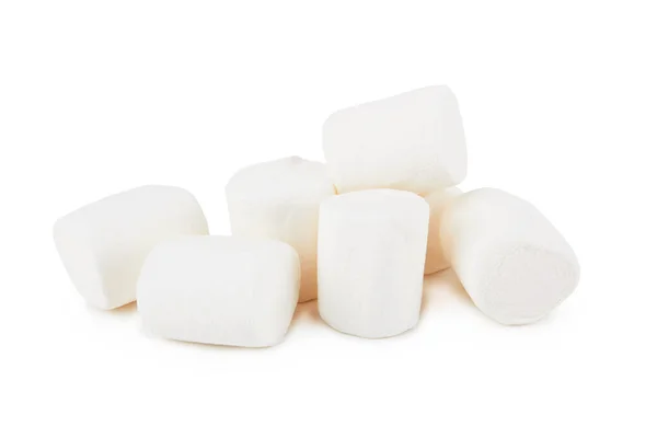 Hromada Lahodných Marshmallows Izolovaných Bílém — Stock fotografie