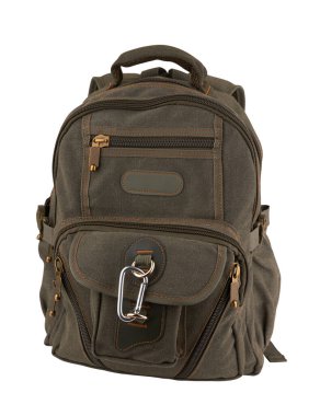Big backpack for travel isolate on a white background