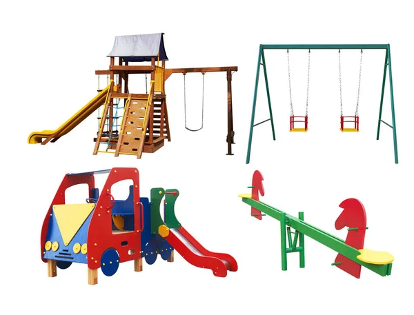 Playground Children Isolated White Background — Stock Photo, Image