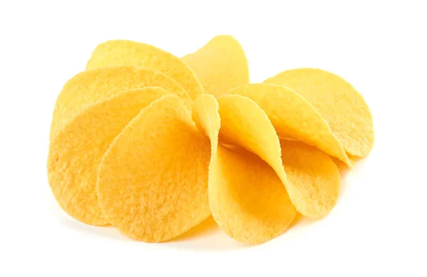 Potato Chips Isolated White Background — Stock Photo, Image