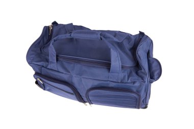 Beyaz bir arka plan üzerinde izole büyük bavul