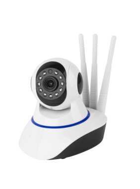 Camera television isolated on a white background