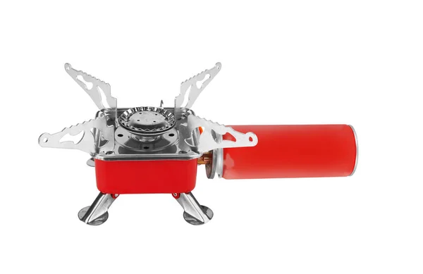 Camping Gas Stove Isolated White Background — Photo