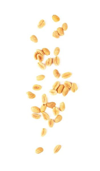 Amendoins Salgados Isolados Sobre Fundo Branco Imagem De Stock