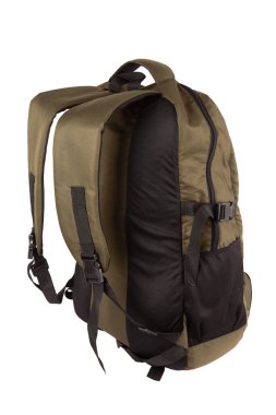 Orman için beyaz arka planda izole edilmiş sırt çantası