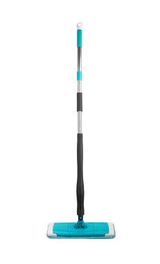 Mavi plastik paspas beyaz arkaplanda izole edildi