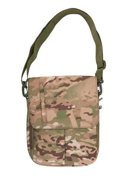 Shoulder Bag Military Isolated White Background — ストック写真