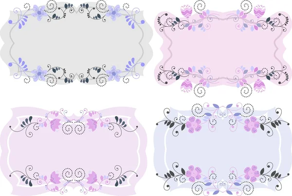 Винтажная карта с цветами — стоковое фото