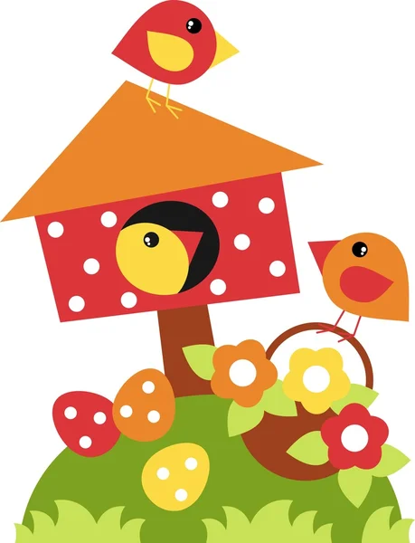 Nesting box illustration — Zdjęcie stockowe