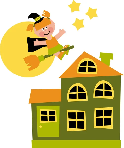 Witch home illustration — Stock Photo, Image