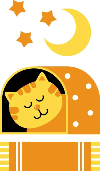 Cat dream illustration — Stock Photo, Image