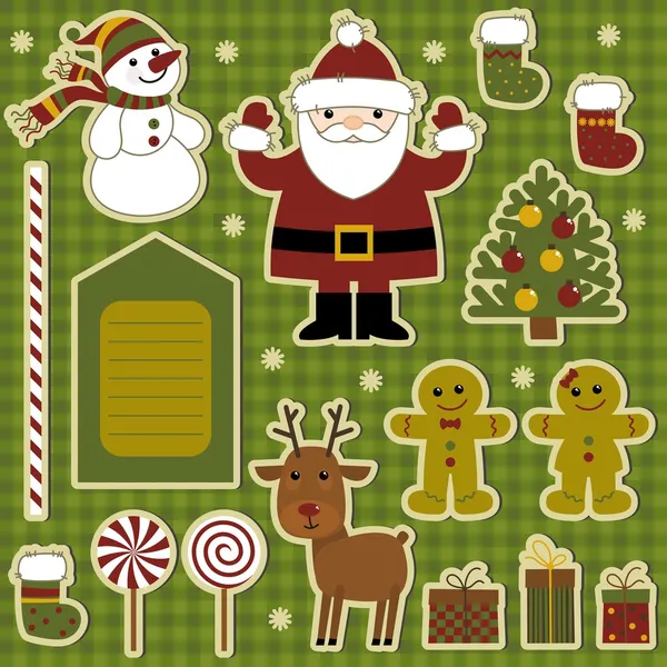 Collection of items for scrapbooking, merry christmas — Stock Photo, Image