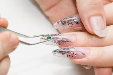 Sanat mikro emerald için mükemmel tırnak tırnak
