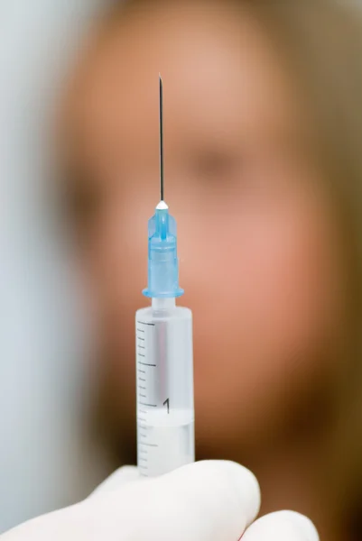 Fear known as needle phobia — Stock Photo, Image