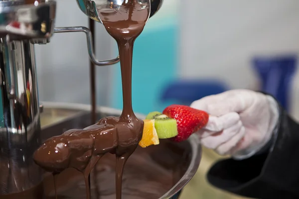 Chocolate and fruit Stock Photo