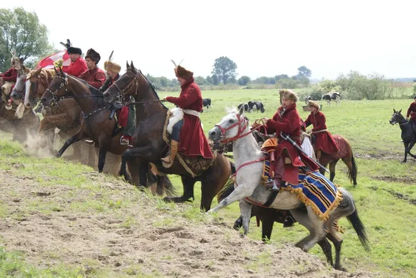 Atack of polish hussars — Stock Photo, Image