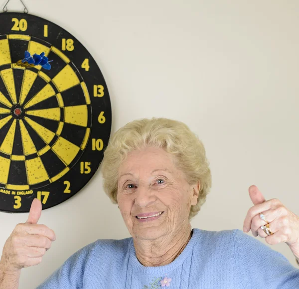 Old Lady On Target — Stock Photo, Image