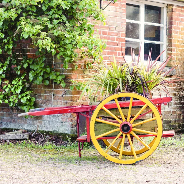 Decorative Hand Cart For Plant Display Stock Photo