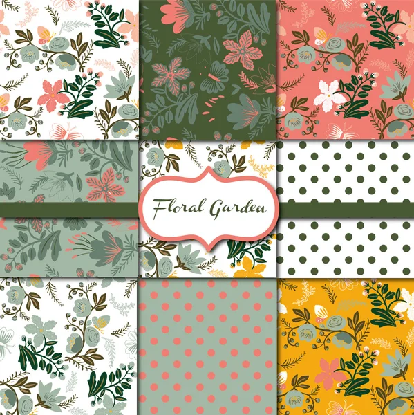 Coleção Jardim Floral —  Vetores de Stock