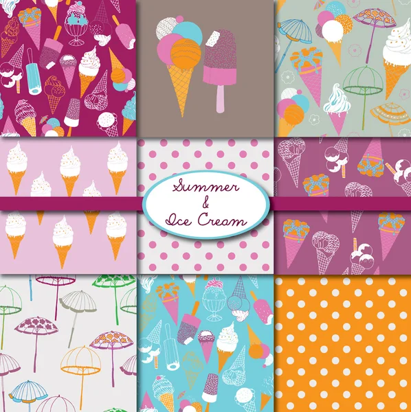 Summer & Ice Cream Collection — Stock Vector