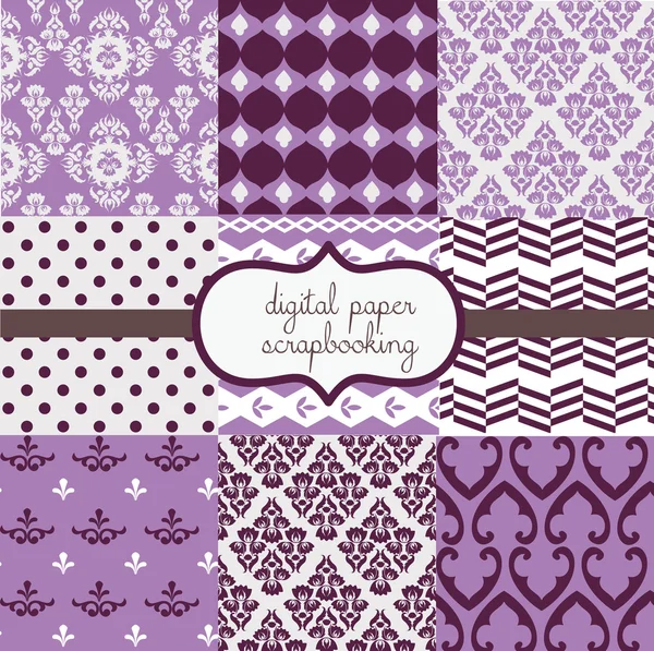 Damask Digital Paper Scrapbook Vector Graphics