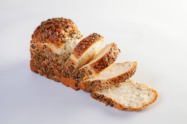 healthy whole grain bread with carrot and seeds clipart