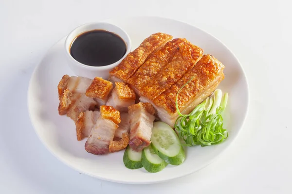 Crispy pork belly or pork cutlet with sweet and sour sauce
