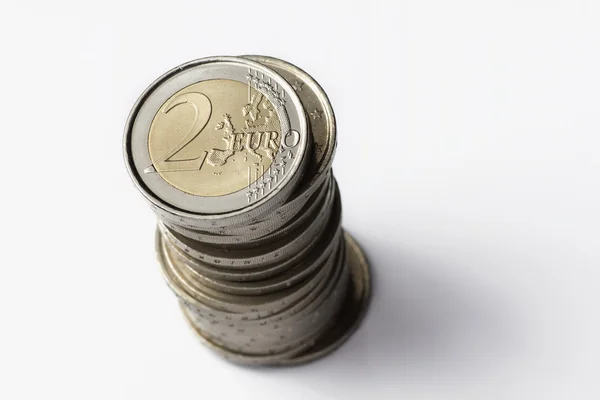 Wieża monety 2 euro — Zdjęcie stockowe