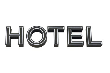 otel kayıt üzerinde izole beyaz arka plan