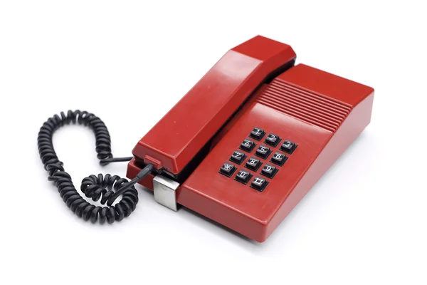Téléphone classique rouge — Photo