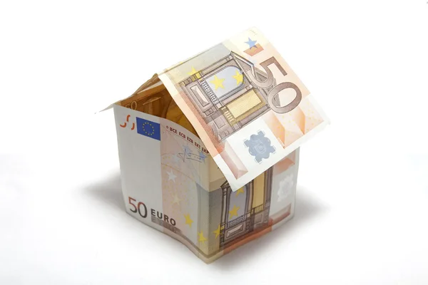 Maison de billets de 50 euros — Photo