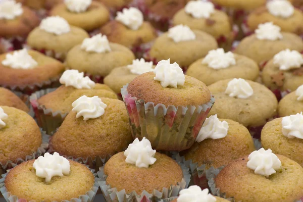 Mini muffins med grädde — Stockfoto